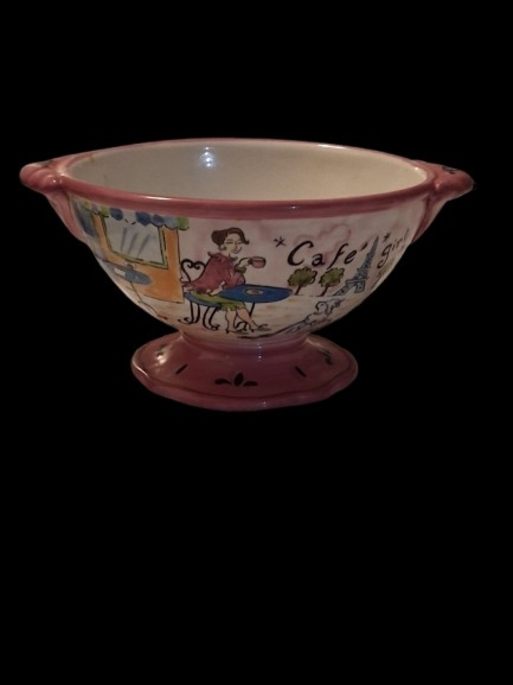 CAFE GIRL Soup/Cereal/Ice Cream Bowl by Jennifer Brinley-Girlfriends Collection
